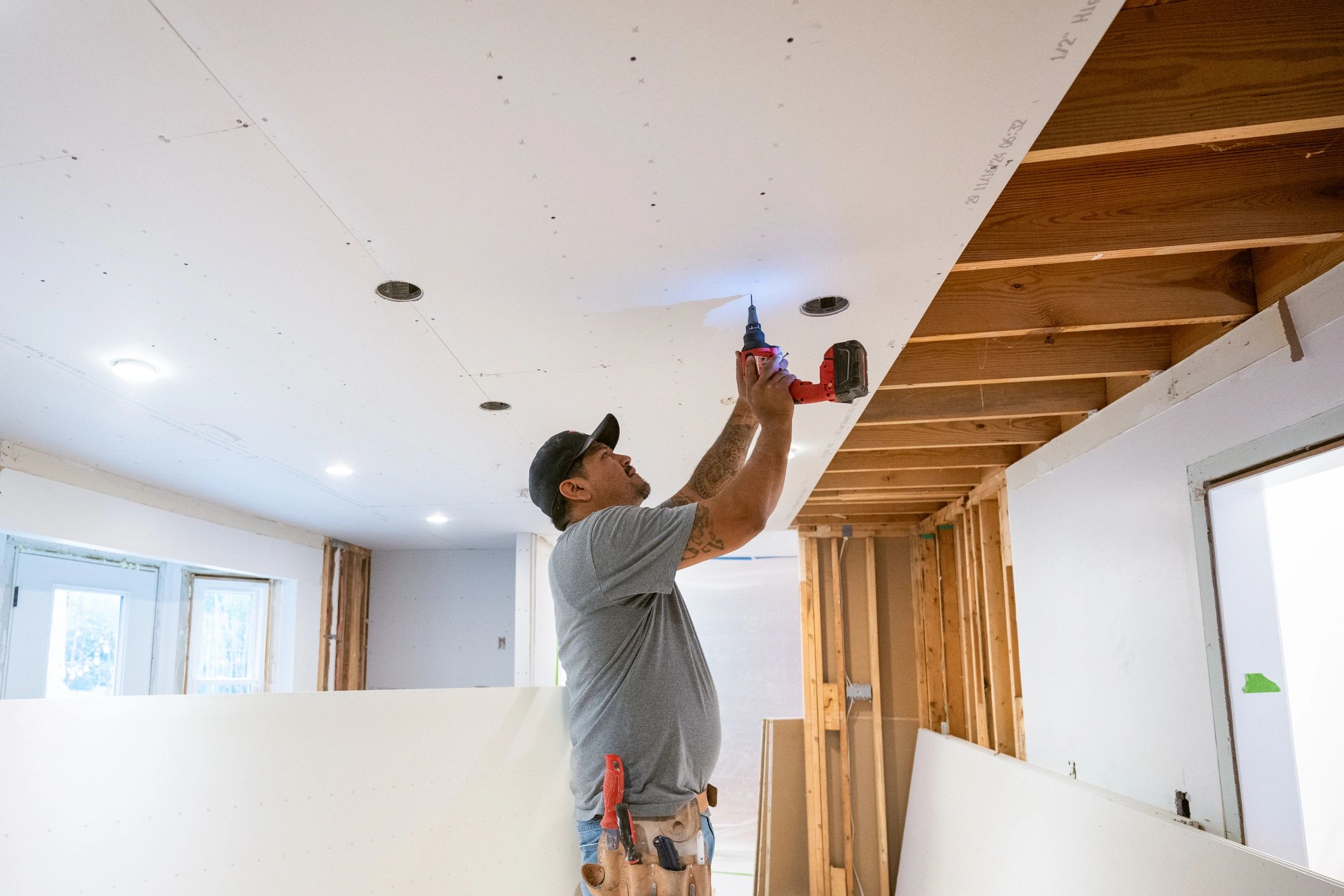 Home renovation professional working indoors