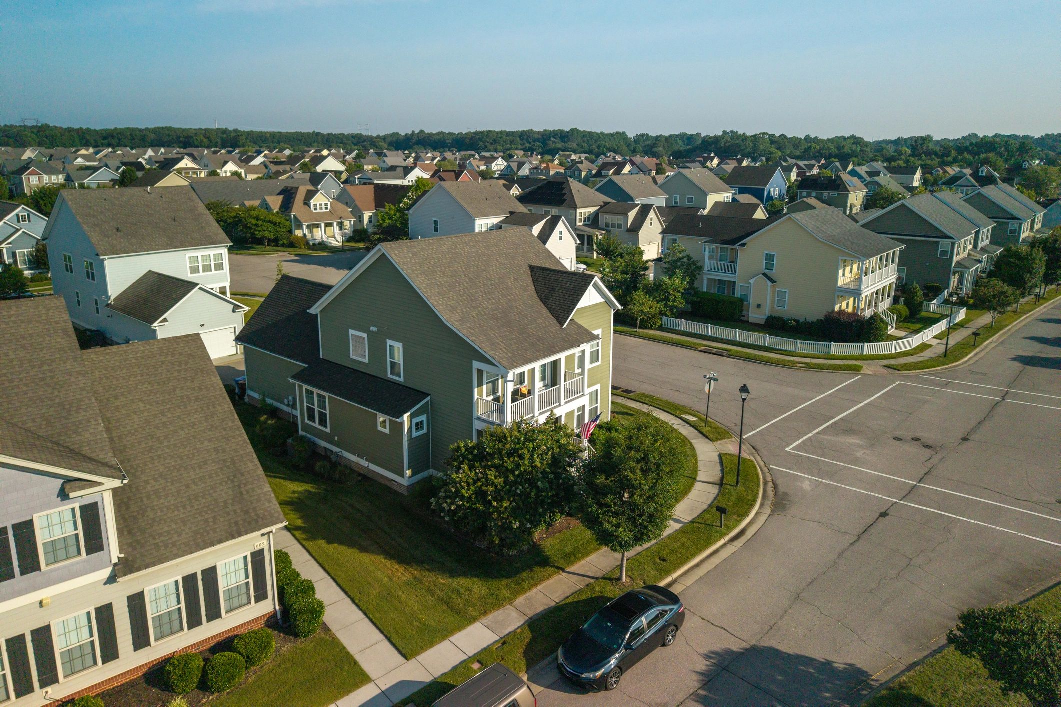 Well-maintained suburban homes